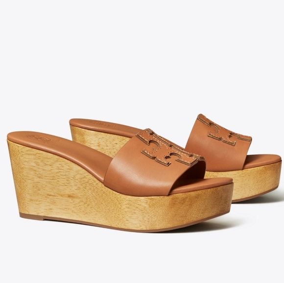 Tory Burch Shoes - EUC Tory Burch Tan Wedges in box
